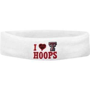  Texas Tech I Love Hoops Headband (White) Sports 