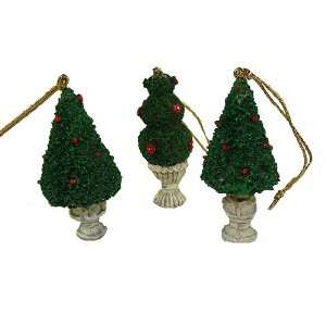   of 576 Potted Topiary Tree Christmas Ornaments 2.5