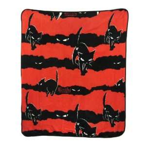  Emily The Strange Kitty Stripes Raschel Blanket 60 x 50 