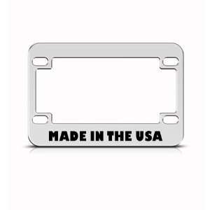   The Usa Metal Bike Motorcycle license plate frame Holder Automotive