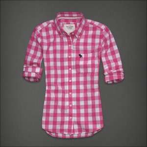 2012 New Womens Abercrombie & Fitch By Hollister Plaid Shirt Tessa 