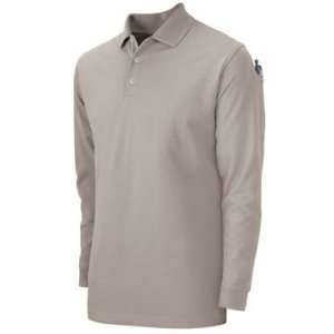   Inc Unisex Prof L/S Polo Silver Tan L 42056 160 L