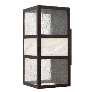    ES LARGE WALL OUTDOOR, Spanish Bronze Finish with Clear Seedy Glass
