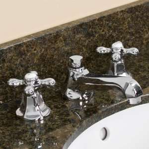 New York Widespread Lavatory Faucet with Metal Cross Handles   Chrome