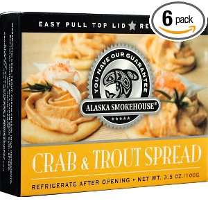Alaska Smokehouse Crab & Trout Spread Serving Design, 3.5 Ounce Boxes 