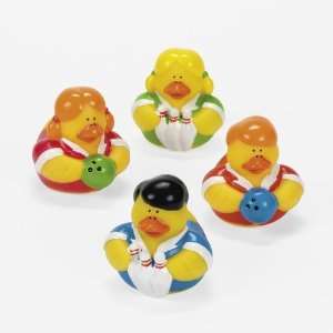  12 Bowling Rubber Ducky Party Favors Toys & Games
