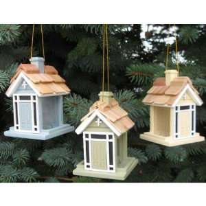  Cottage Feeder Ornaments (Green Yellow Blue) (Ornaments 