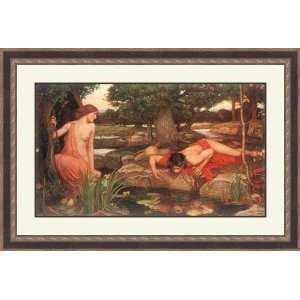  Echo and Narcissus by John William Waterhouse   Framed 