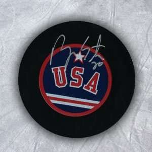    RYAN SUTER USA Hockey SIGNED 2010 Olympic Puck Sports Collectibles
