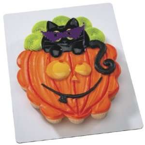   Cat Pumpkin Halloween Cake or Cupcake Topper Set 