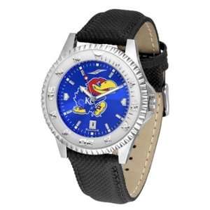  Jayhawks NCAA Anochrome Competitor Mens Watch (Poly/Leather Band 
