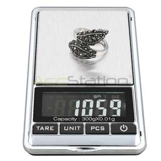 300g x 0.01g Mini Digital Jewelry Pocket GRAM Scale LCD  