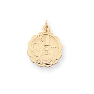  14k Number 1 Daughter in Law Disc Charm   Measures 23x15 