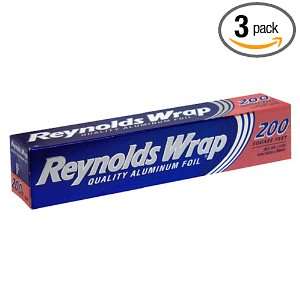Reynolds Aluminum Foil, 200 Square Foot Roll (Pack of 3)