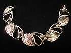 Vintage Sarah Coventry Silver Tone Leaf Necklace  