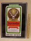NEW Metal Bar Sign Jagermeister Bottle Design w/ Deer Logo Black White 