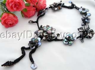 Excellent Pearl&Paua Abalone Shell&Shell Necklace  