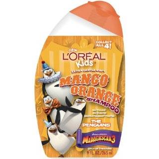 Oreal Paris Kids Mango Orange Shampoo, 9 Fluid Ounce, The Penguins 