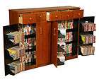 CD DVD Media Storage Cabinet With Drawers Cherry 2368CH