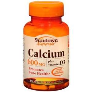 Sundown Naturals  Calcium, 600 + Vitamin D, 60 tablets 