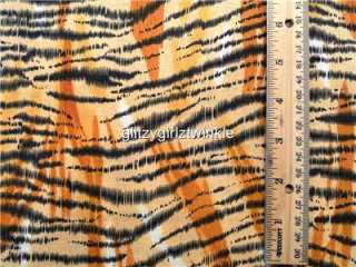 New Tiger Skin Fabric BTY Animal Print Large  