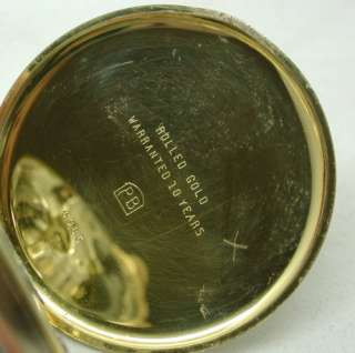  Lovely Art Deco Dial Rolled Gold Tempo Open Faced Pocket Watch  