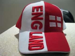 ENGLAND EMBROIDERED BASEBALL HAT CAP FLAG ADJUSTABLE VELCRO FITS MOST 