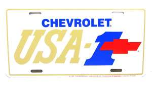 1967 1968 1969 Camaro License plate USA 1 Bowtie Chevelle Corvette 