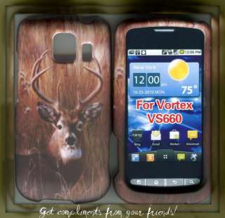 LG Vortex VS660 Rubberized hard cover case camo deer  