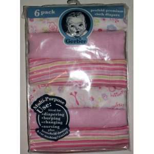   Pack Prefold Premium Cloth Diapers, Girls Prints and Solids Baby