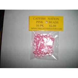 Pink fishing beads 50 pk 