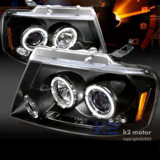 2004 2008 FORD F150 LED PROJECTOR HEADLIGHTS BLK PAIR  