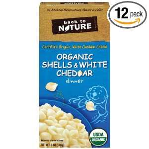 Backtonatu Shell&White Cheddar Cheese Dinner (95% Organic), 6 Ounce 