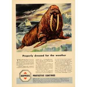   Protective Coating Tar Walrus   Original Print Ad