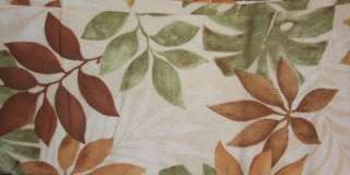 COZUMEL Palm Leaves Shower Curtain NIP Earth Tones  