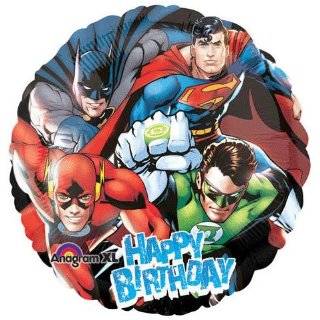   Balloon with Superman Batman and Friends birthday party supplies