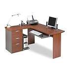 Office To Go Margate P Top, L Shaped Desk w/Right Return Cherry Finish