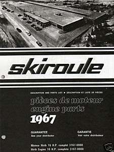 1967 SKIROULE HIRTH ENGINE 16 HP PARTS MANUAL  