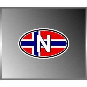  Norway Norwegian Flag Vinyl Euro Decal Bumper Sticker 3 X 