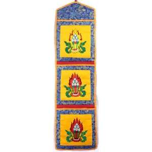   Texts Holder with Embroidered Jewel   Art Silk 