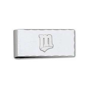   Sterling Silver M on Nickel Plated Money Clip
