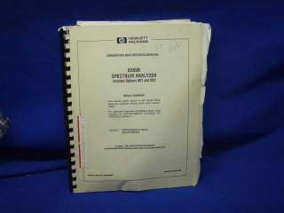 HP 8569B Spectrum Analyzer Operation & SERVICE Manual  