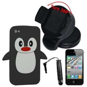  for Apple iPhone 4 4S  Penguin Silicone Skin Case for Apple iPhone 