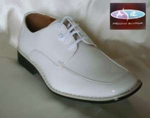 Boys White Tuxedo Shoes Size 9 10 11 12 13 1 2 3 4 5  