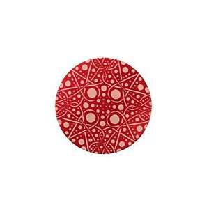  Lillypilly Red Geometrics Anodized Aluminum Disc 25mm, 24 