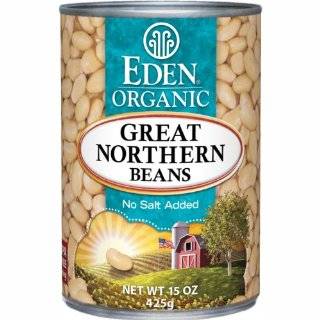 Eden Organic Great Northern Beans, No Salt Added, 15 Ounce Cans