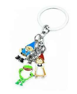 Unique Juliet and Gnomeo Charms Metal Keychain Key Chain Ring  