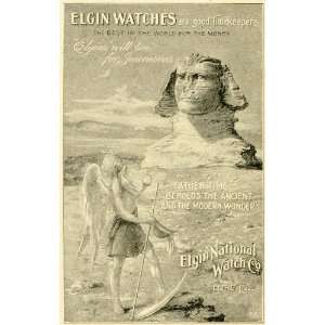  1898 Ad Elgin Wrist Pocket Watches Father Time Scythe 