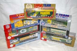 NEW NFL GREEN BAY PACKERS Die cast Truck Trailer Collectibles 1996 TO 