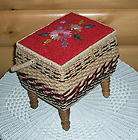 Vintage Made in Japan Singer Standing Woven Sewing Basket with 